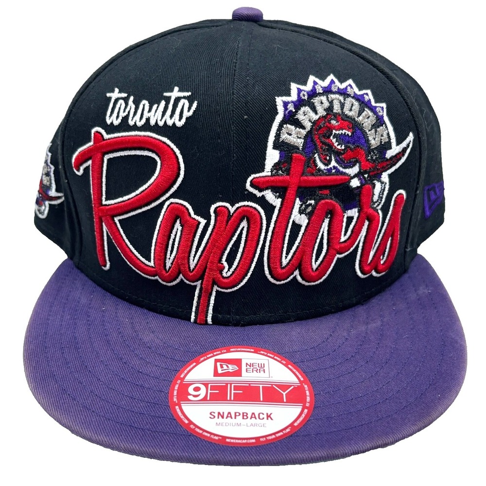 Toranto Raptors Hat Cap Snapback Black Purple 9Fifty Hardwood Retro Dirty *‎